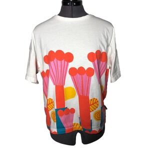 Marimekko x Uniqlo Women's S Graphic Tee Colorful Flowers